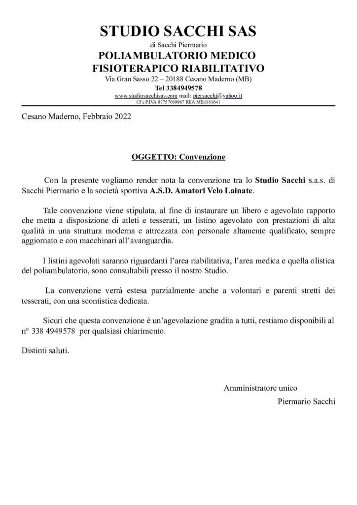 Convenzioni SACCHI